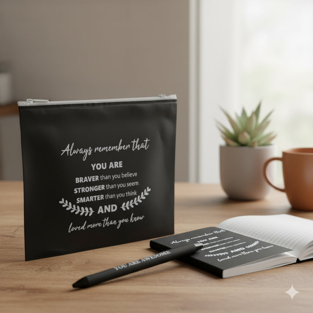 Mini Journal Gift Set | Inspirational Self-Care & Reflection Kit