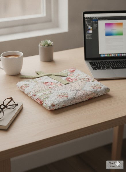 Quilted Bow Tie Sleeve (for Bibles, iPads, Small Laptops & Books)
