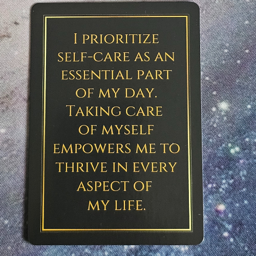 Affirmation Card styled on desk with Relax and Reflect Bundle