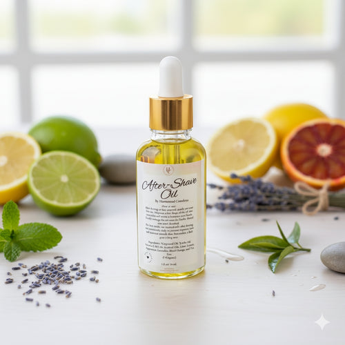 Natural after-shave oil for ingrown hair prevention and razor burn relief — soothing intimate care with essential oils