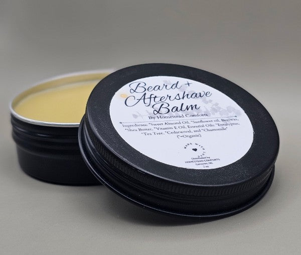 A nourishing beard and aftershave balm that soothes irritation, conditions facial hair, and hydrates skin. Infused with natural botanicals to calm, protect, and leave your beard soft, smooth, and healthy.
