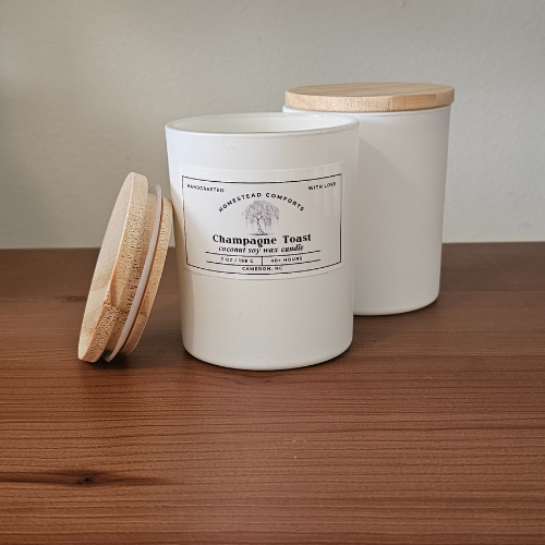 Hand-Poured Coconut Soy Candle with Wood Crackle Wick | 7 oz – Limited Edition