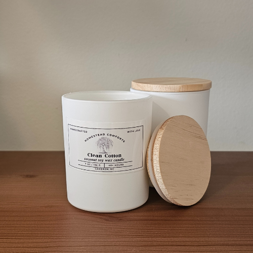 Hand-Poured Coconut Soy Candle with Wood Crackle Wick | 7 oz – Limited Edition