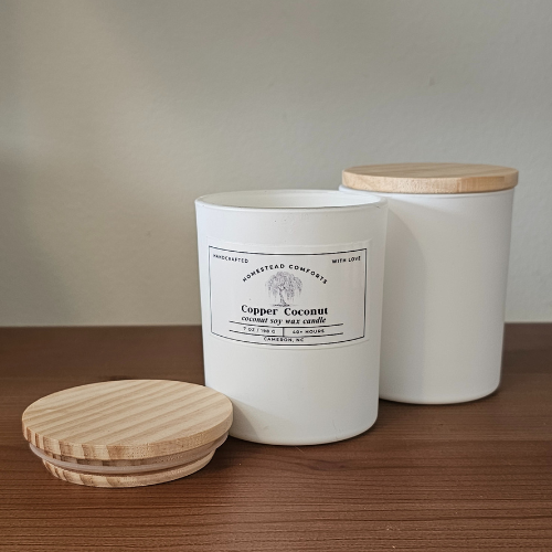 Hand-Poured Coconut Soy Candle with Wood Crackle Wick | 7 oz – Limited Edition