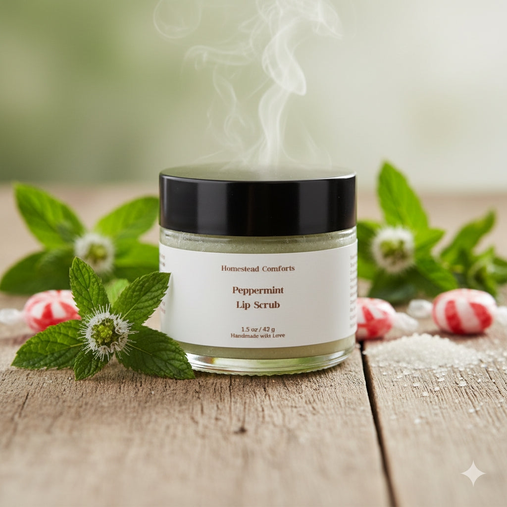 Natural Lip Sugar Scrub – Peppermint | Exfoliate + Hydrate