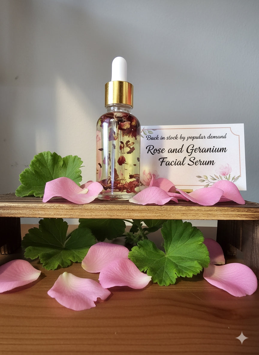 Rose + Geranium Serum |  1 fl oz | Calming & Restorative Daily Facial Oil