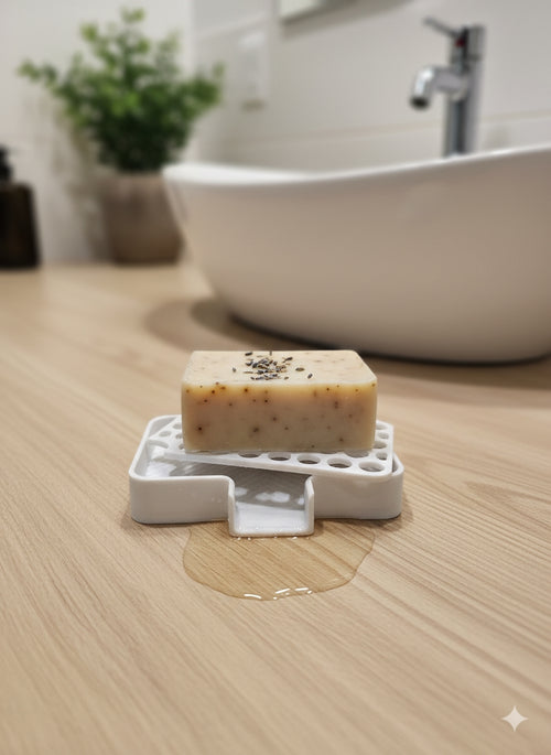 3D Printed Soap Dish | Modern Elevated Design | 2 oz