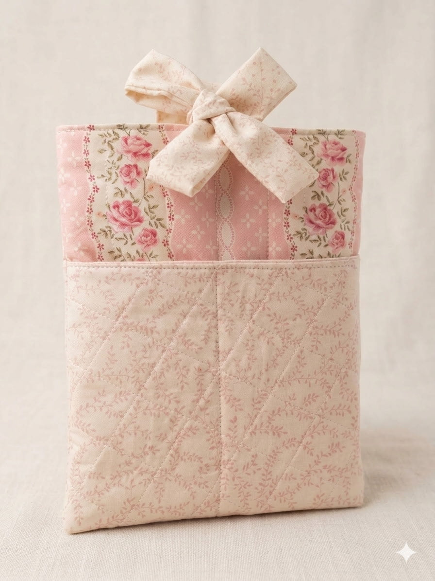 Quilted Bow Tie Sleeve (For Kindles, E-Readers, iPads & Books)